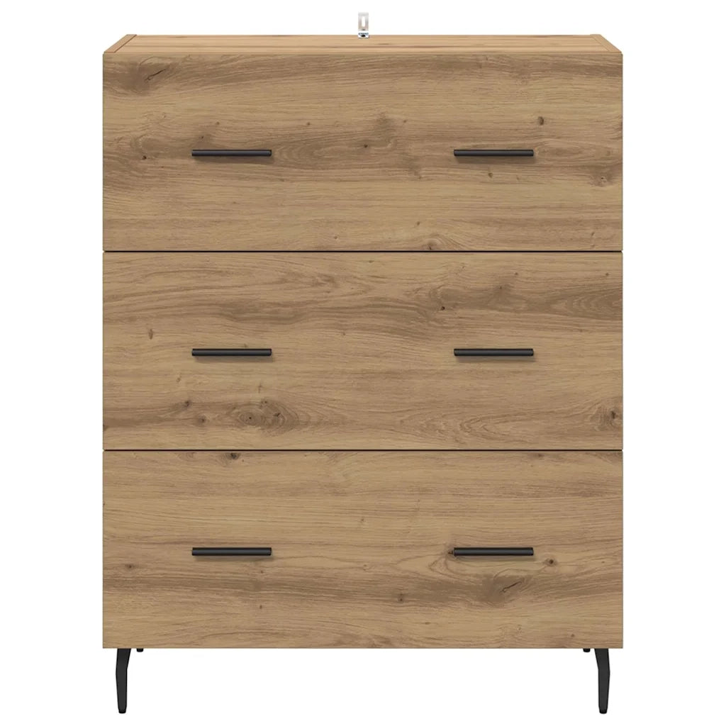 Credenza con Cassetto-Buffet-Armadio da cucina Rovere artigianale 69,5 x 34 x 90 cm 270220