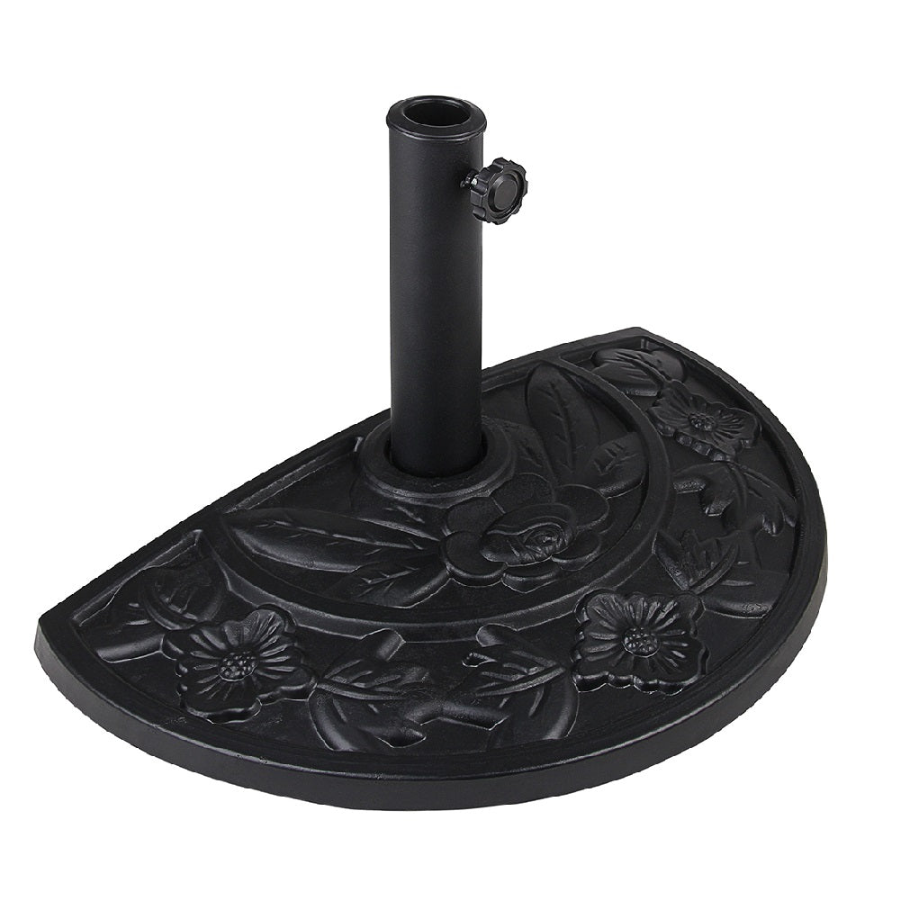 Base per Ombrellone da Giardino Semitondo Palo 38/48mm 9.2Kg Cemento e Abs