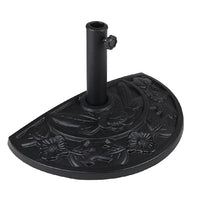 Base per Ombrellone da Giardino Semitondo Palo 38/48mm 9.2Kg Cemento e Abs