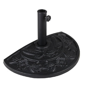 Base per Ombrellone da Giardino Semitondo Palo 38/48mm 9.2Kg Cemento e Abs