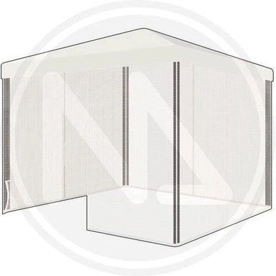 ZANZARIERA PER GAZEBO COMPONIBILE BIANCA CM. 300X300X200H