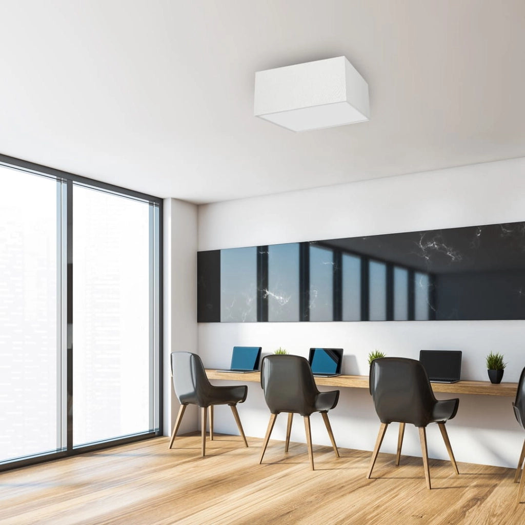Plafoniera soffitto quadrata Milagro Albion bianca 3xE27 50cm