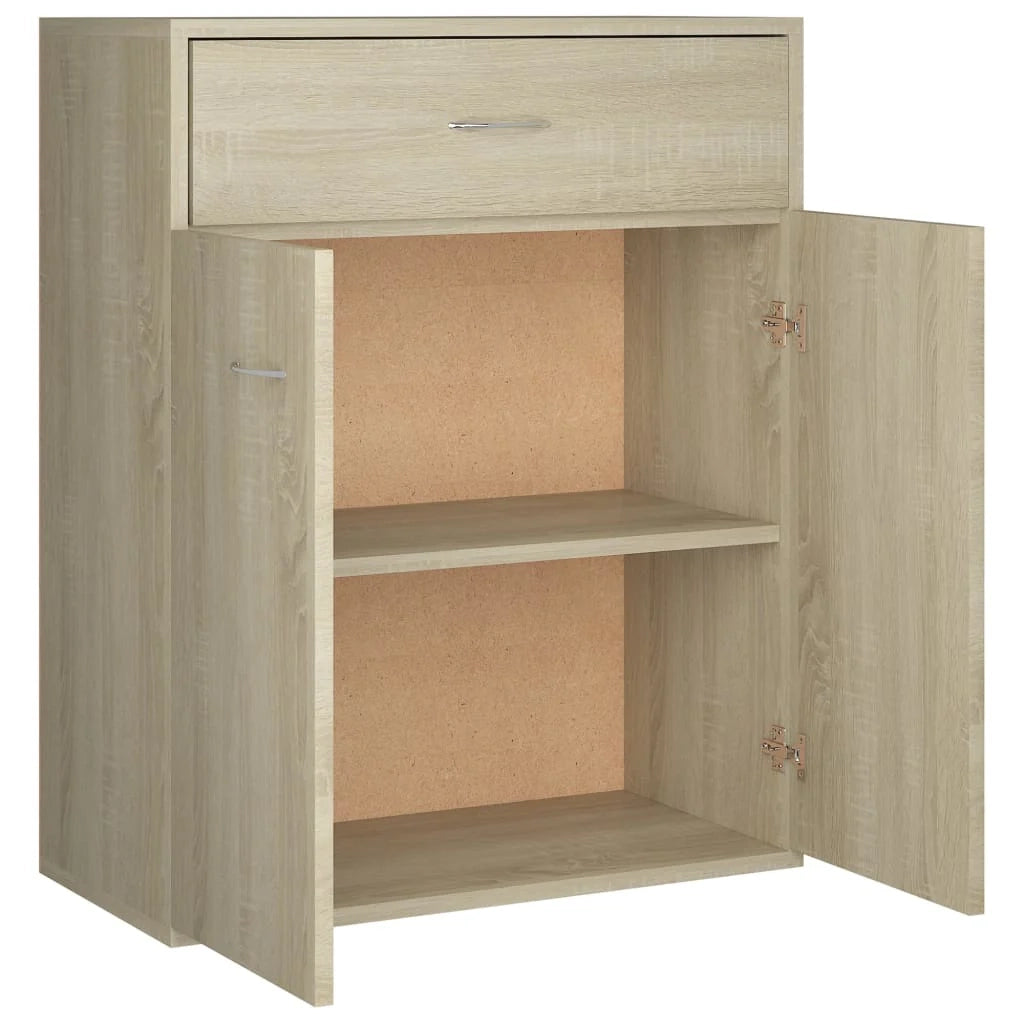Buffet credenza cassettiera armadio mobile contenitore organizer cucina soggiorno rovere Sonoma 60 x 30 x 75 cm legno ingegnerizzato marrone 02_0031589