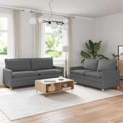 Set di divani 2 pz Grigio Scuro Tessuto 3417138
