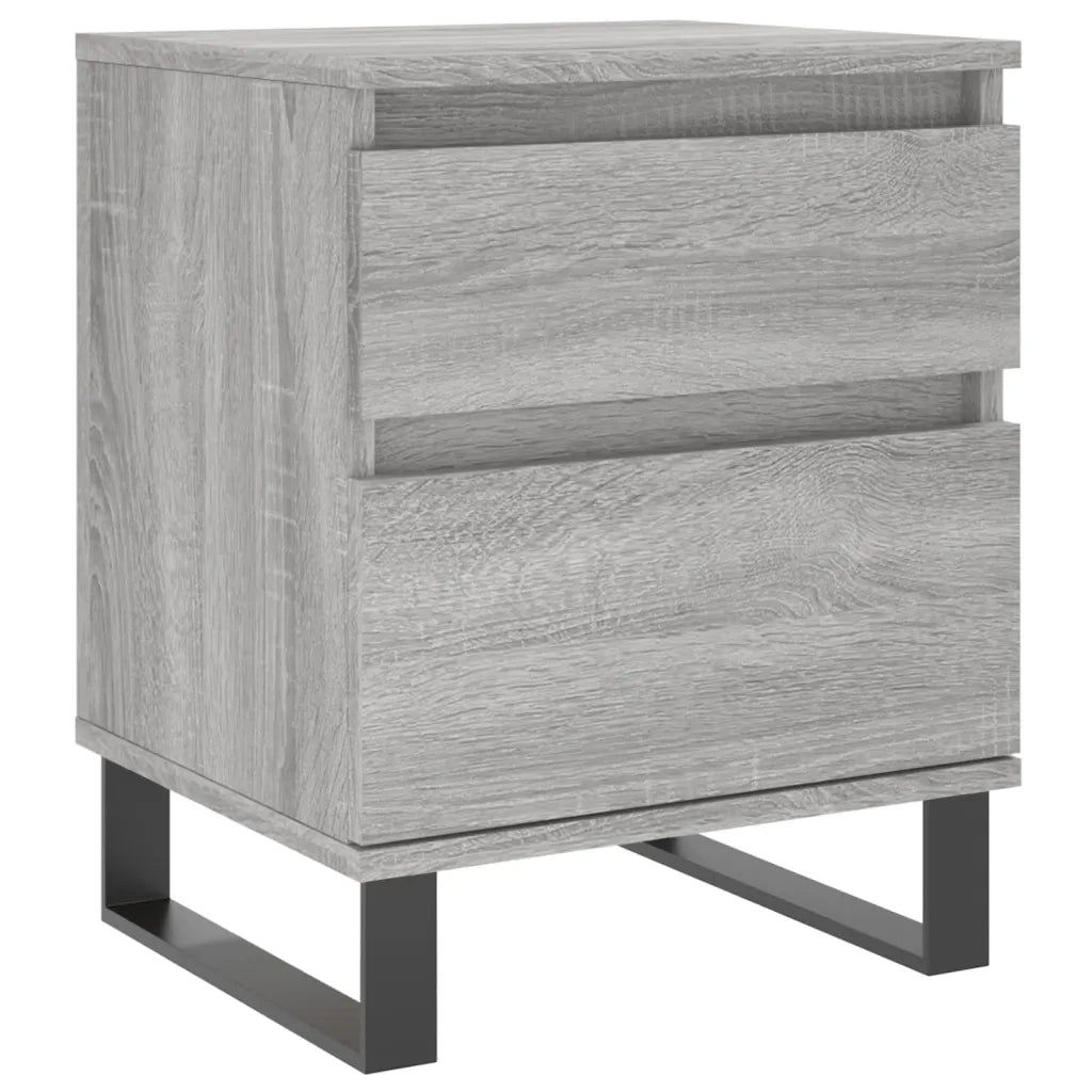Comodino Grigio Sonoma 40x35x50 cm in Legno Multistrato 830696