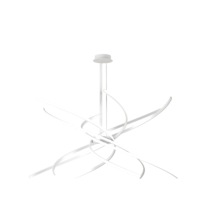 Lampadario a Led Moderno Top Light Tornado 88W 5950LM 1163/S100 Bianco