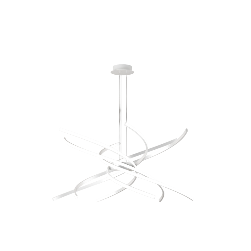 Lampadario a Led Moderno Top Light Tornado 69W 4450LM 1163/S80 Bianco