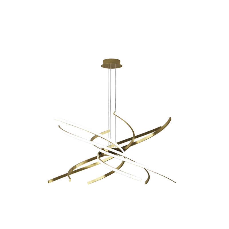 Lampadario a Led Moderno Top Light Tornado 69W 4450LM 1163/S80 Oro Brunito