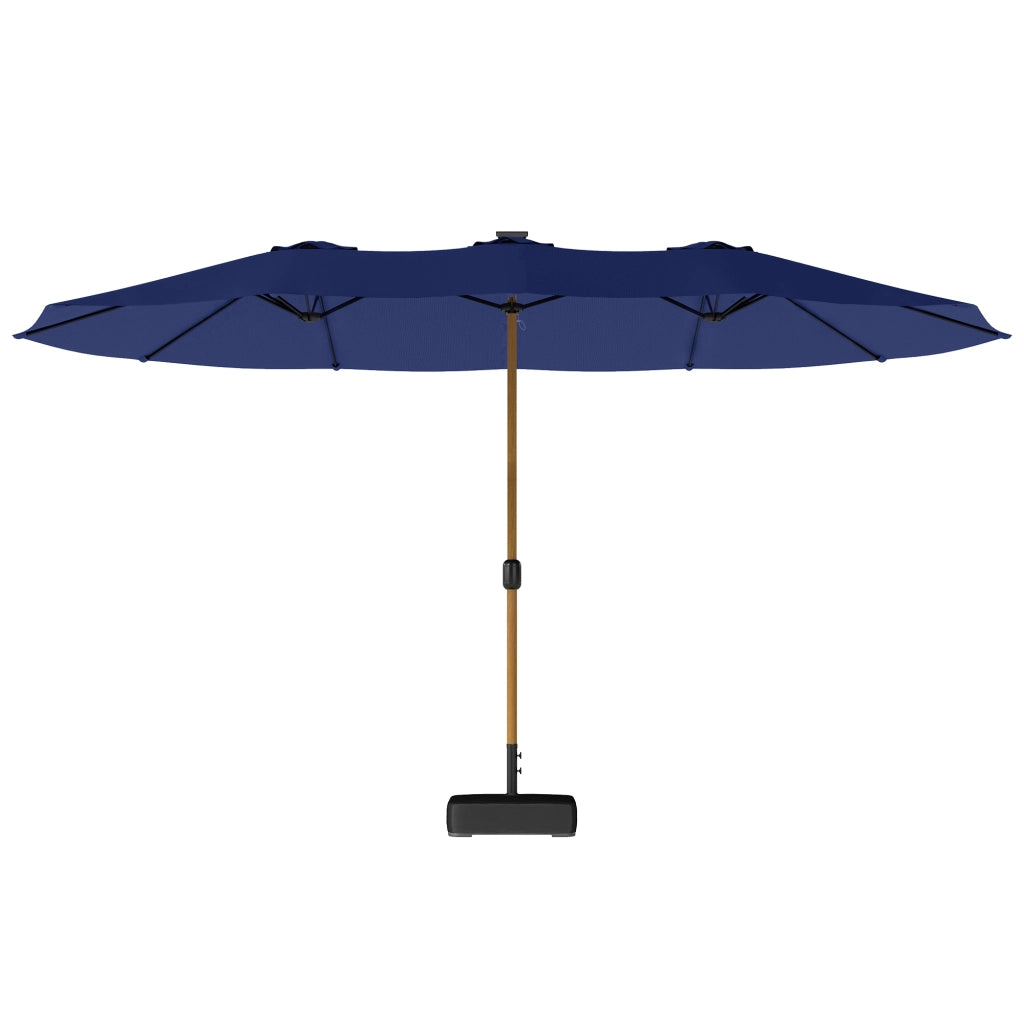 Ombrellone Doppio 12 Stecche ¨C zephmum ¨C Blu Scuro 4.7x2.8 m