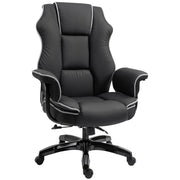 Sedia da ufficio ergonomica con schienale regolabile e braccioli ¨C zephmum ¨C nero similpelle