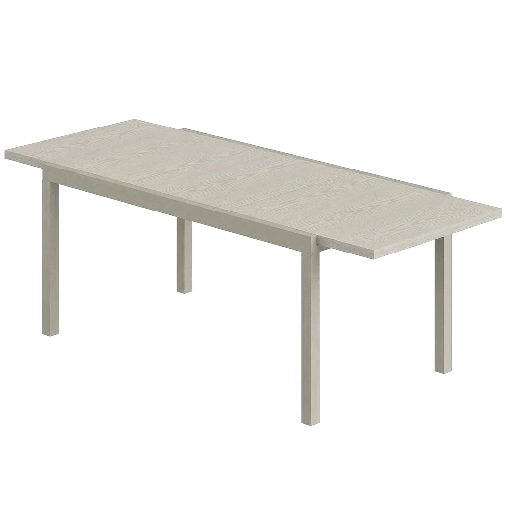 Tavolo da Giardino Allungabile per 8-10 Persone, in Alluminio e Acciaio, 154/214x85x75 cm, Grigio Chiaro