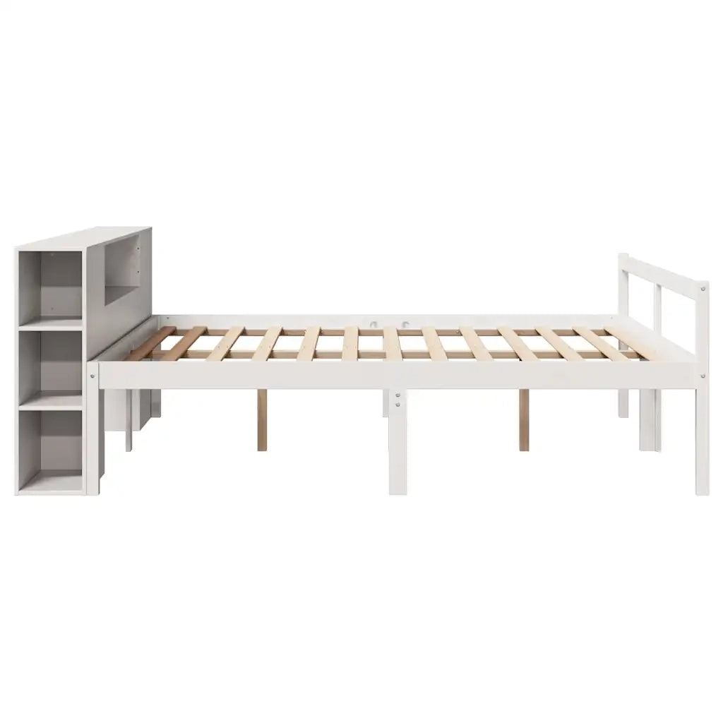 vidaXL Letto Libreria senza Materasso Bianco 200x200 cm Legno di Pino