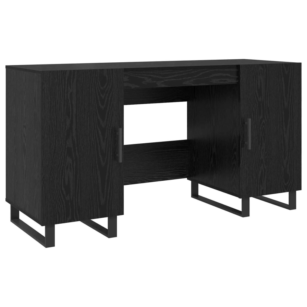 Scrivania Rovere nero 140 x 50 x 75 cm Legno multistrato
