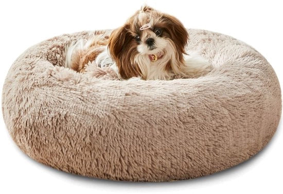 Cuscino per Cani Piccolo, Cuscino per Cani, Cuscino per Cani Lavabile, Cuscino per Cani, Cuscino per Gatti da 60 cm, Cuscino per Gatti in Pelle Marrone