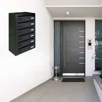 ALUBOX CUBO Cassette Postali Condominiali 6 Posti  63X38,5X25 Cm In Lamiera Zincata Cassetta Postale Condominiale Orizzontale Da Esterno E Interno Protetto COLORE: ANTRACITE