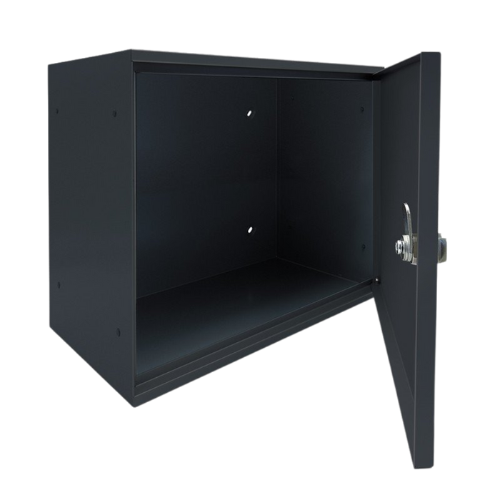 ALUBOX EASYBOX Cassetta Per Pacchi Corriere 33X27X40 Cm Cassetta Postale Pacchi In Lamiera Zincata COLORE: ANTRACITE