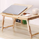 Tavolino Vassoio da Letto Divano in Bambu' PC Tablet Pieghevole Legno Naturale