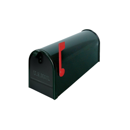 ALUBOX Cassetta Posta Americana 22X17X48 Cm Cassetta Postale In Lamiera Zincata Cassetta Postale Da Esterno Formato Rivista Con Bandierina COLORE: NERO