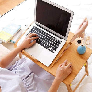 Tavolino Pieghevole Vassoio da Letto e Divano Porta PC con regolazione 65x40cm