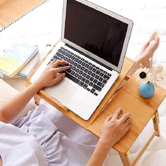 Tavolino Pieghevole Vassoio da Letto e Divano Porta PC con regolazione 65x40cm