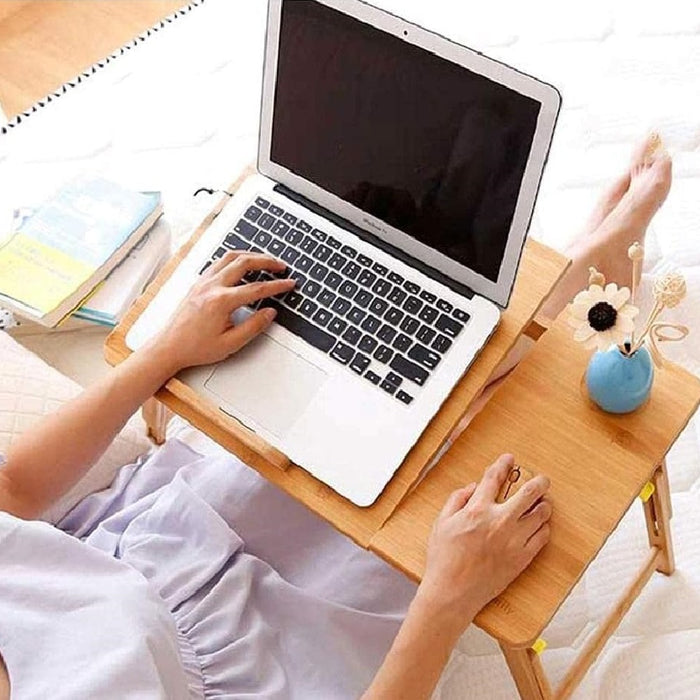 Tavolino Pieghevole Vassoio da Letto e Divano Porta PC con regolazione 65x40cm