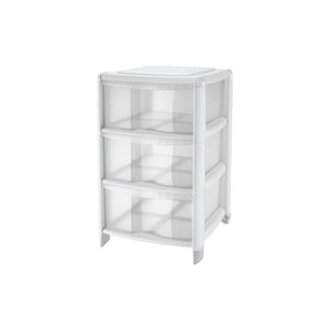 CASSETTIERA 3 CASSETTI ALTI MODELLO BAMBU COLORE BIANCO 39.5 X 38.5X 67H CM