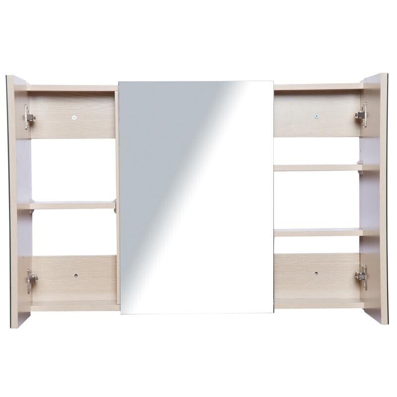 ARMADIETTO PENSILE DA BAGNO CON 3 ANTE A SPECCHIO 90 X 60 X 13,5 CM