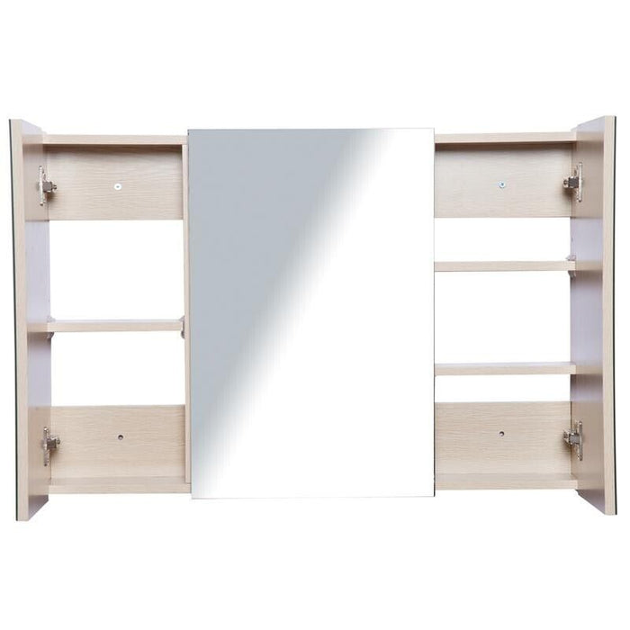 ARMADIETTO PENSILE DA BAGNO CON 3 ANTE A SPECCHIO 90 X 60 X 13,5 CM