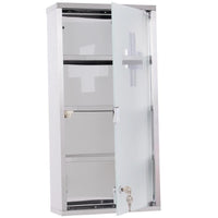 CASSETTA PORTA MEDICINALI CCON 4 RIPIANI IN ACCIAIO  30X12X60 CM BIANCA