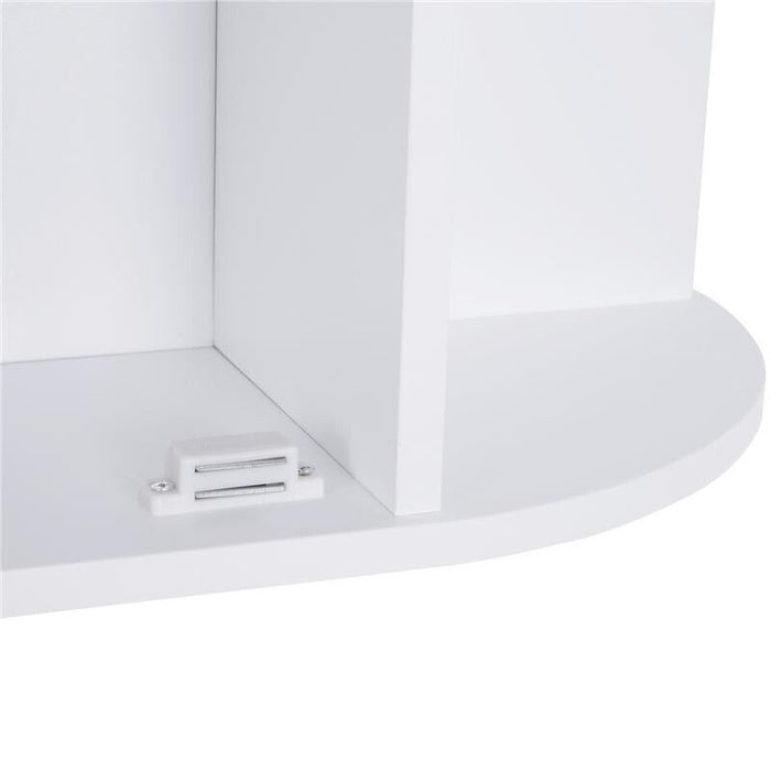 MOBILETTO PENSILE CON SPECCHIO E MENSOLE PER BAGNO 66X17X63 CM IN LEGNO BIANCO