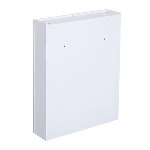 MOBILETTO PENSILE DA BAGNO CON 2 ANTE E SPECCHIERA IN MDF BIANCO 60 X 75 X 15CM