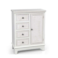 ELEGANT MOBILE CON ANTA E 4 CASSETTI 66X32X84 CM COLORE BIANCO