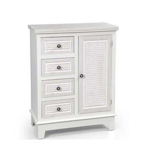 ELEGANT MOBILE CON ANTA E 4 CASSETTI 66X32X84 CM COLORE BIANCO