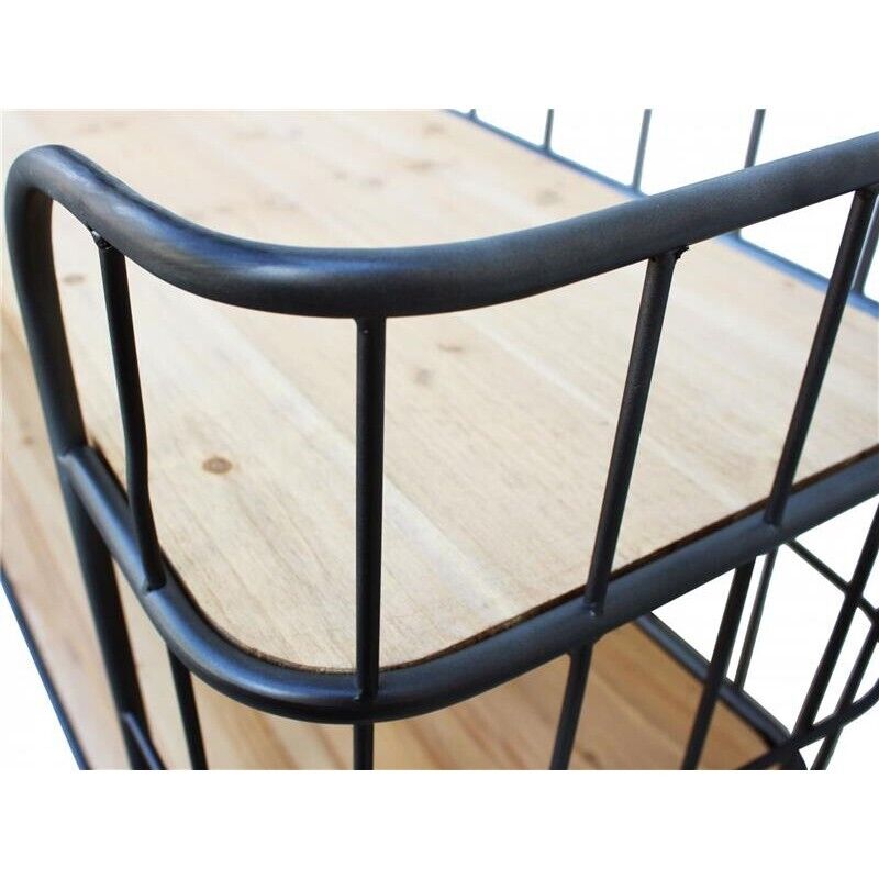 MOBILE ABNER IN FERRO E LEGNO CON 3 RIPIANI DIMENSIONI CM 170 X 43,5 X 85 H