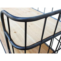 MOBILE ABNER IN FERRO E LEGNO CON 3 RIPIANI DIMENSIONI CM 170 X 43,5 X 85 H