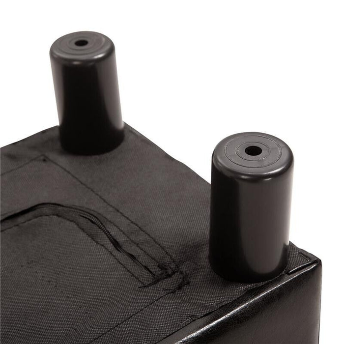 POUF POGGIAPIEDI IMBOTTITO, RETTANGOLARE E IN FINTA PELLE, 40X30X24 CM, MARRONE