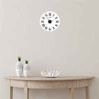 OROLOGIO ADESIVO DA PARETE TONDO DA 50 CM CON NUMERI ROMANI NERO
