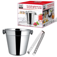 SECCHIELLO BISTROT CON PINZA IN ACCIAIO INOX - PER IL TUO GHIACCIO