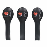 POGGIAMESTOLO LOVE BONTA' NERO 31X11 CM CON SCRITTA ASSORTITA