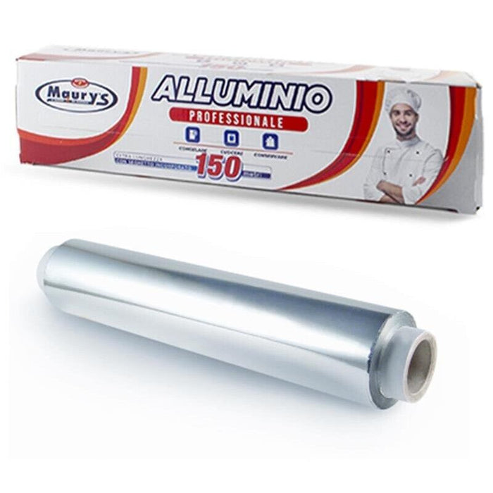 KIT SET 2 PZ MAURY'S ROTOLO ALLUMINIO FOGLIO DA CUCINA 150 MT