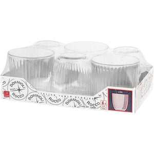 LINE BICCHIERI VETRO PER ACQUA 6 PZ TRASPARENTI 29 CL