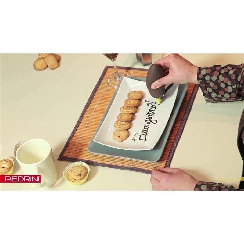 PEDRINI PENNA DECORATRICE DOLCI CON 6 BECCUCCI PER CAKE DESIGN 26X12X5 CM