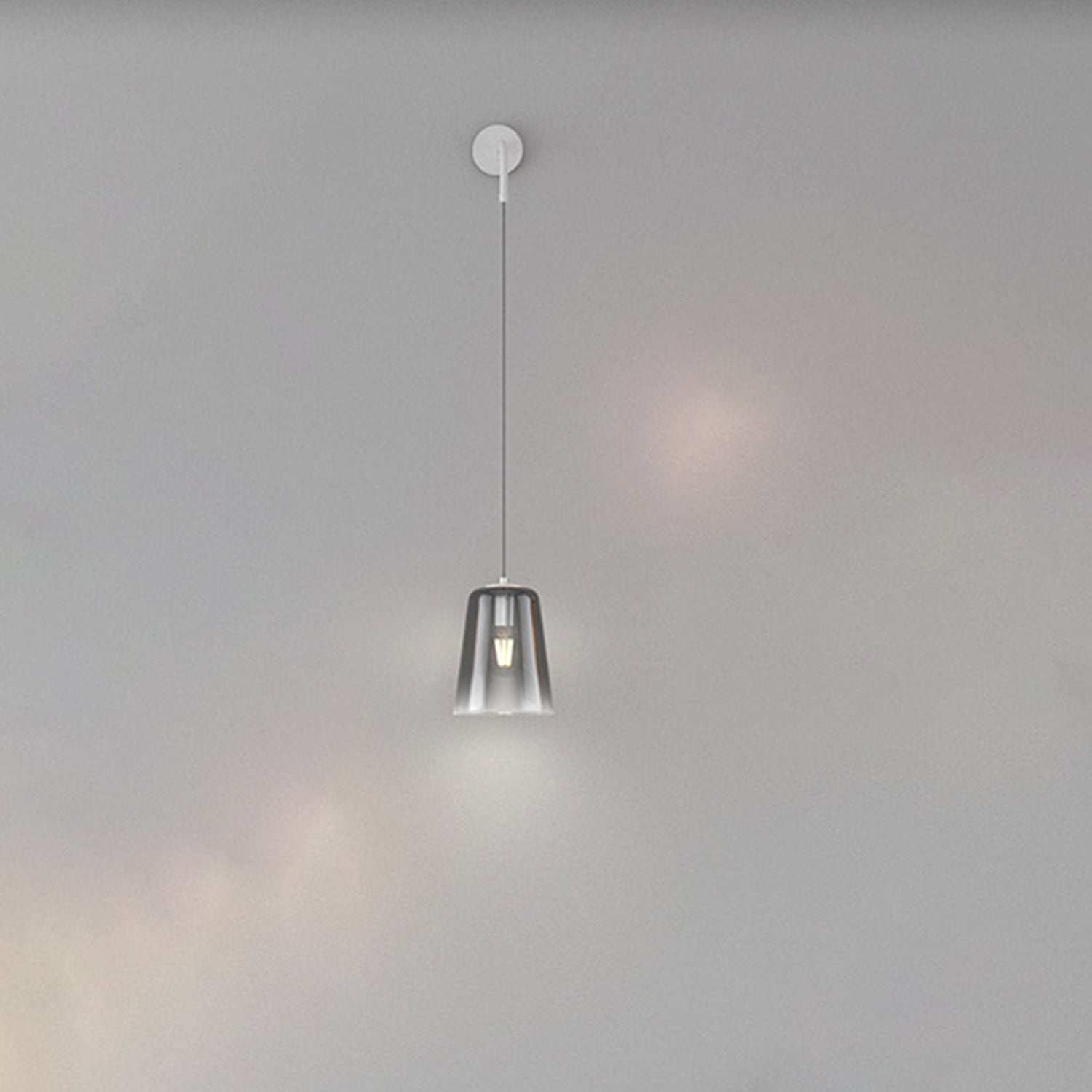 Applique Contemporanea Shaded Metallo Bianco Vetro Cromo 1 Luce E27