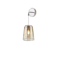 Applique a parete Shaded attacco E27 max 60W lampada da muro design minimal altezza regolabile max 250cm ambra