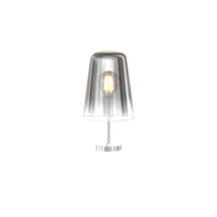 Abatjour Contemporaneo Shaded Metallo Cromo Vetro 1 Luce E27