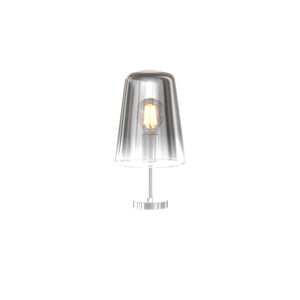 Abatjour Contemporaneo Shaded Metallo Cromo Vetro 1 Luce E27