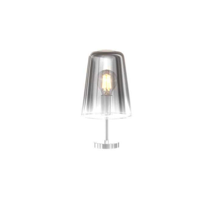 Abatjour Contemporaneo Shaded Metallo Cromo Vetro 1 Luce E27