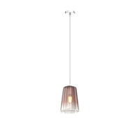 Lampadario Contemporaneo Shaded Metallo Cromo Vetro Rame 1 Luce E27