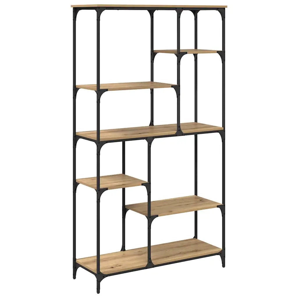 Libreria-Scaffale per Libri-Mobile di Stoccaggio Rovere artigianale 99 x 35,5 x 176 cm