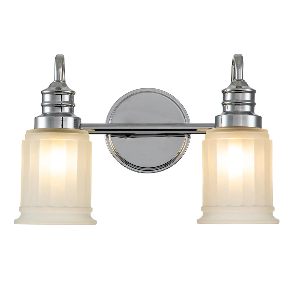 Applique bagno cromata Swell IP44 2 luci G9 LED Quoizel